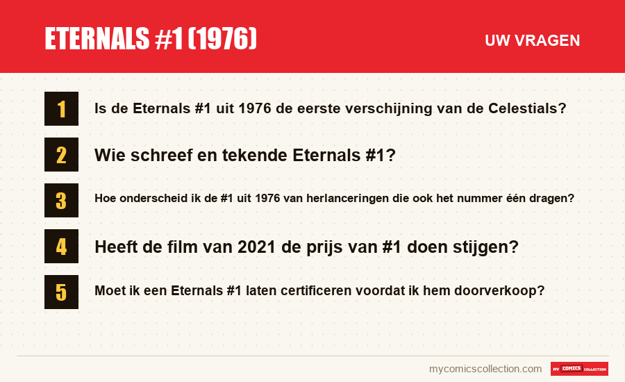 Eternals #1 (1976): de veelgestelde vragen die dit artikel beantwoordt