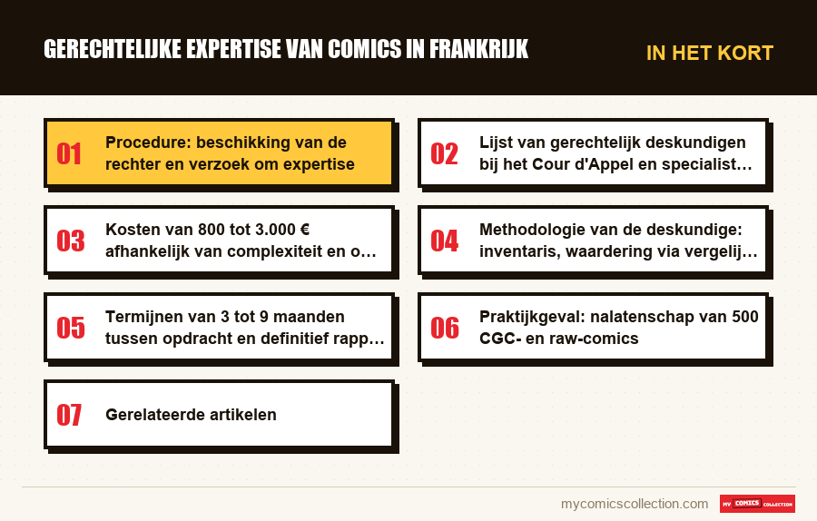 In het kort : Gerechtelijke expertise van comics in Frankrijk