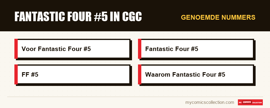 Genoemde nummers : Fantastic Four #5 in CGC