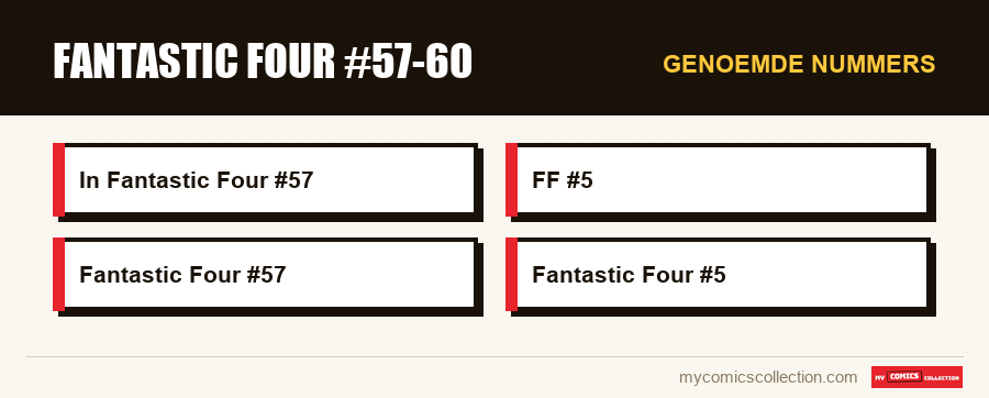 Genoemde nummers : Fantastic Four #57-60