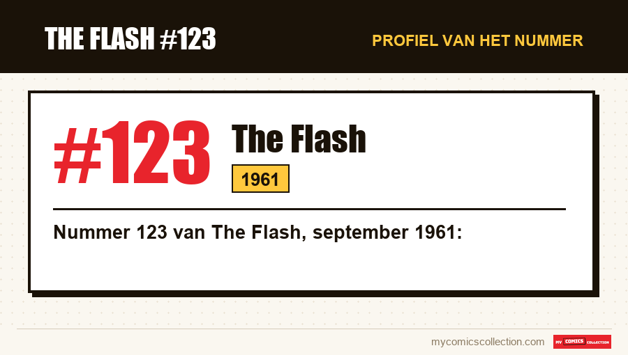 Profiel van The Flash #123: nummer, jaar en waarom het een sleutelnummer is
