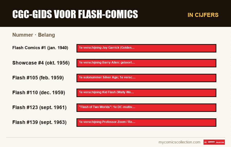 In cijfers : CGC-gids voor Flash-comics, Belang