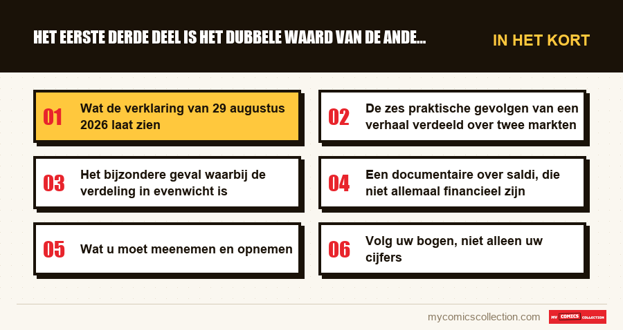 In het kort : Het eerste derde deel is het dubbele waard van de andere twe