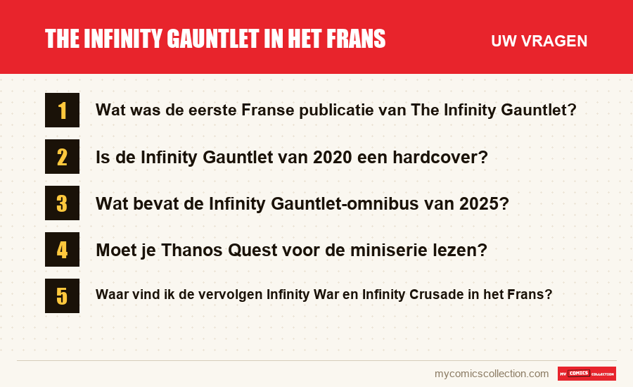 The Infinity Gauntlet in het Frans: de veelgestelde vragen die dit artikel beantwoordt