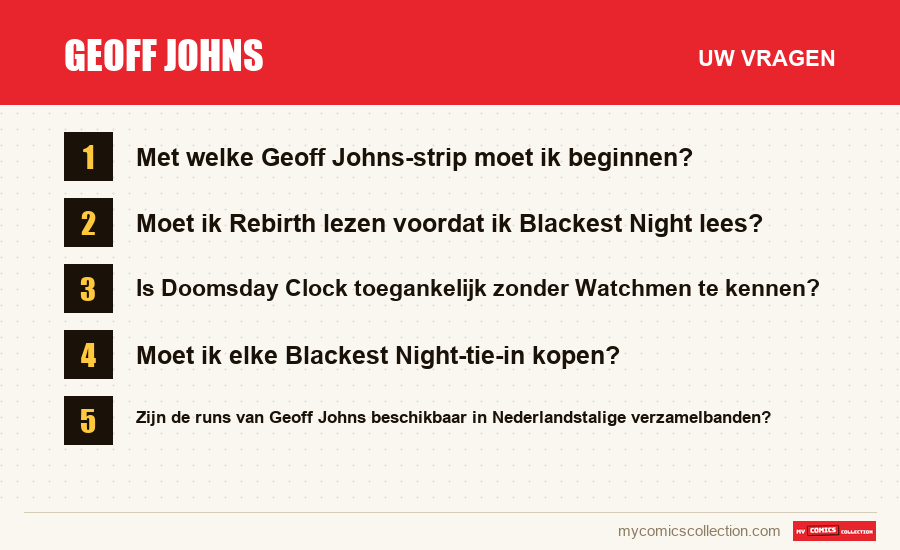 Geoff Johns: de veelgestelde vragen die dit artikel beantwoordt