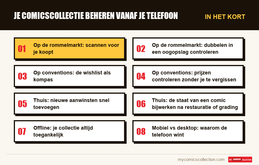 In het kort : Je comicscollectie beheren vanaf je telefoon