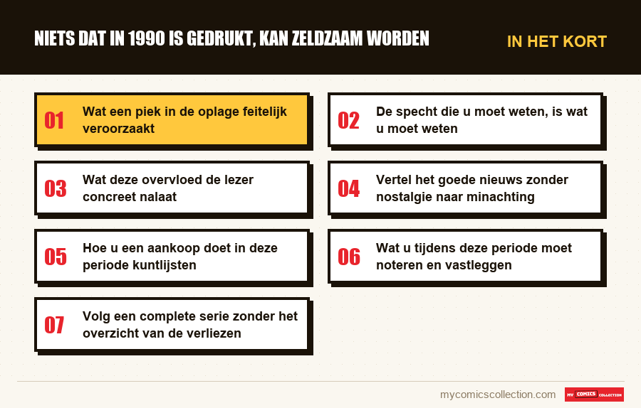 In het kort : Niets dat in 1990 is gedrukt, kan zeldzaam worden