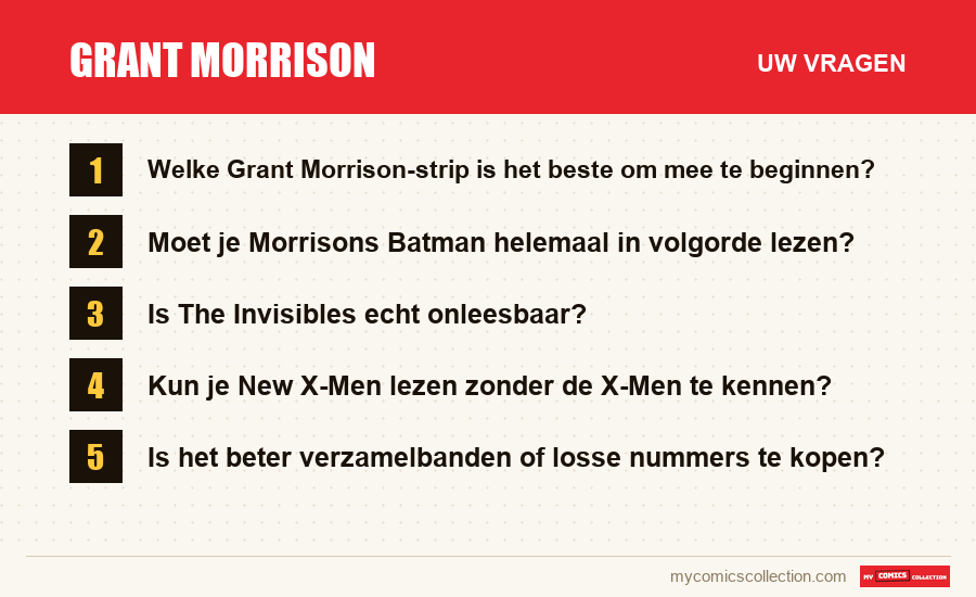 Grant Morrison: de veelgestelde vragen die dit artikel beantwoordt