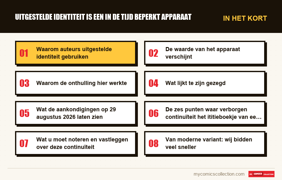 In het kort : Uitgestelde identiteit is een in de tijd beperkt apparaat