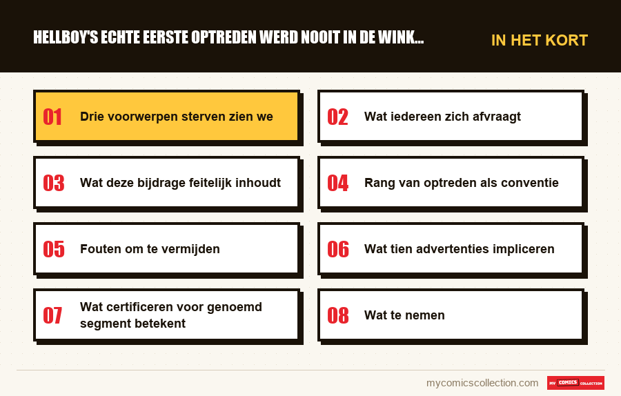 In het kort : Hellboy's echte eerste optreden werd nooit in de winkels ver