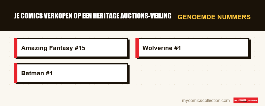 Genoemde nummers : Je comics verkopen op een Heritage Auctions-veiling