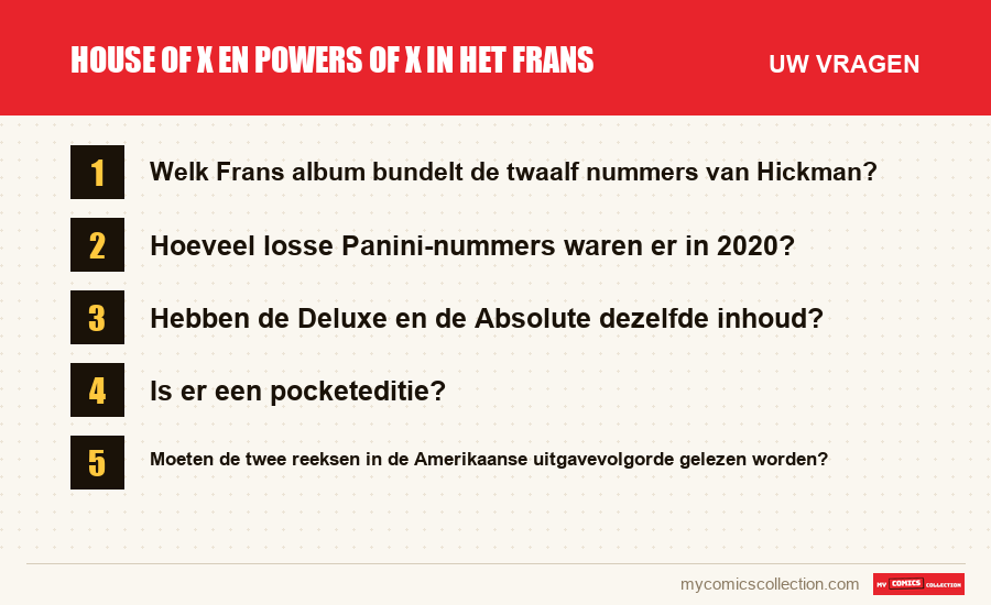 House of X en Powers of X in het Frans: de veelgestelde vragen die dit artikel beantwoordt