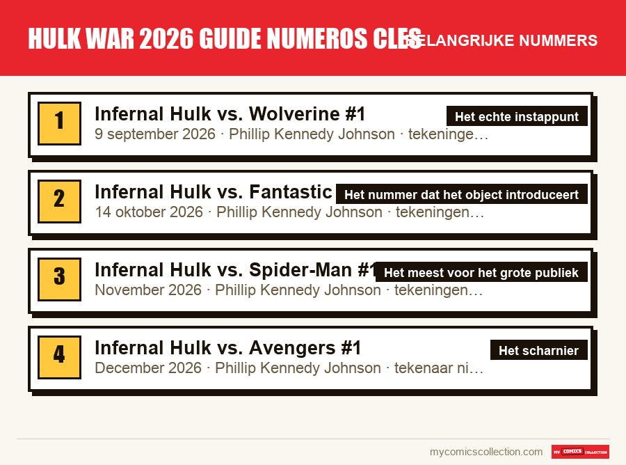 De belangrijke hulk war 2026 guide numeros cles-nummers op volgorde