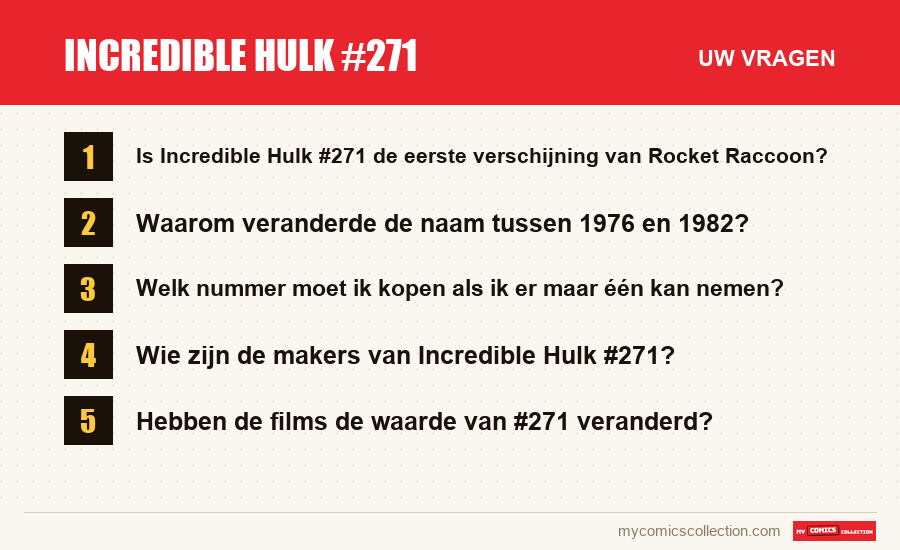 Incredible Hulk #271: de veelgestelde vragen die dit artikel beantwoordt