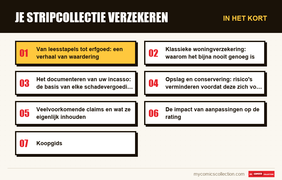 In het kort : Je stripcollectie verzekeren