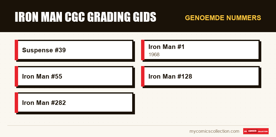Genoemde nummers : Iron Man CGC Grading Gids