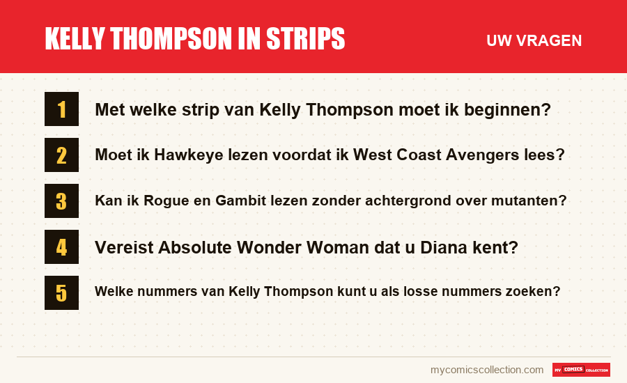 Kelly Thompson in strips: de veelgestelde vragen die dit artikel beantwoordt
