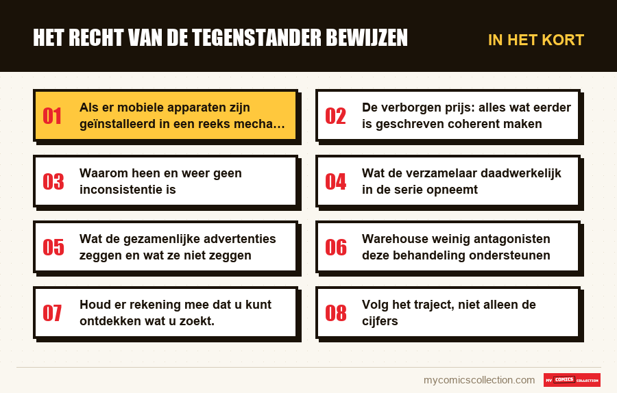 In het kort : Het recht van de tegenstander bewijzen