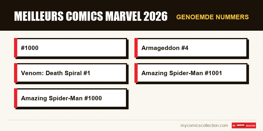 Genoemde nummers : meilleurs comics marvel 2026