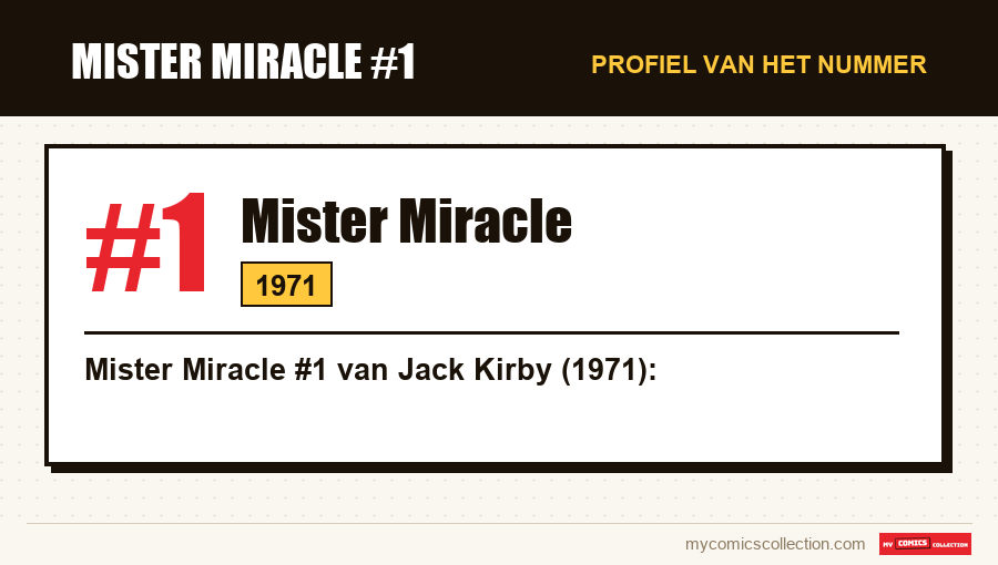 Profiel van Mister Miracle #1: nummer, jaar en waarom het een sleutelnummer is
