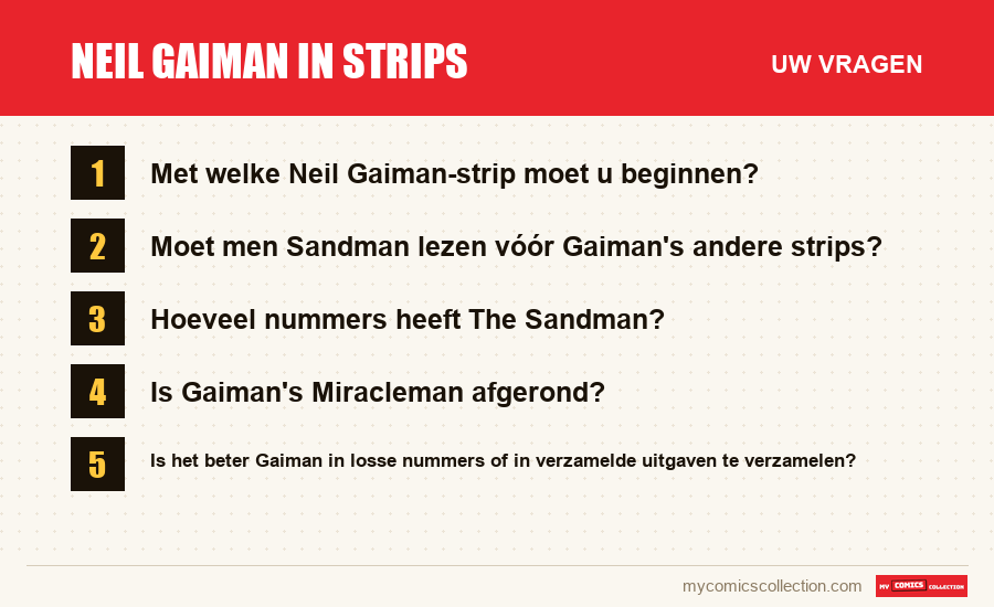 Neil Gaiman in strips: de veelgestelde vragen die dit artikel beantwoordt