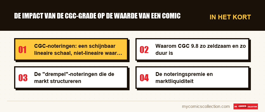 In het kort : De impact van de CGC-grade op de waarde van een comic