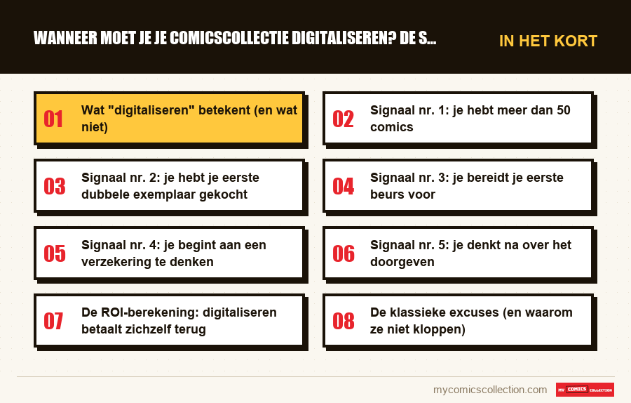 In het kort : Wanneer moet je je comicscollectie digitaliseren? De signale