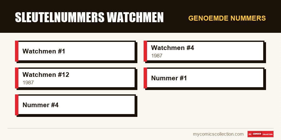 Genoemde nummers : Sleutelnummers Watchmen