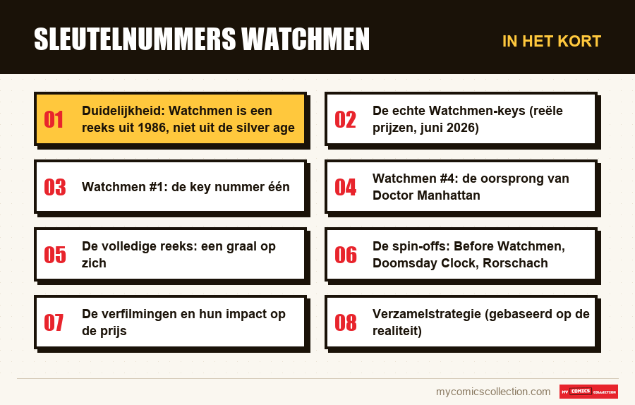 In het kort : Sleutelnummers Watchmen