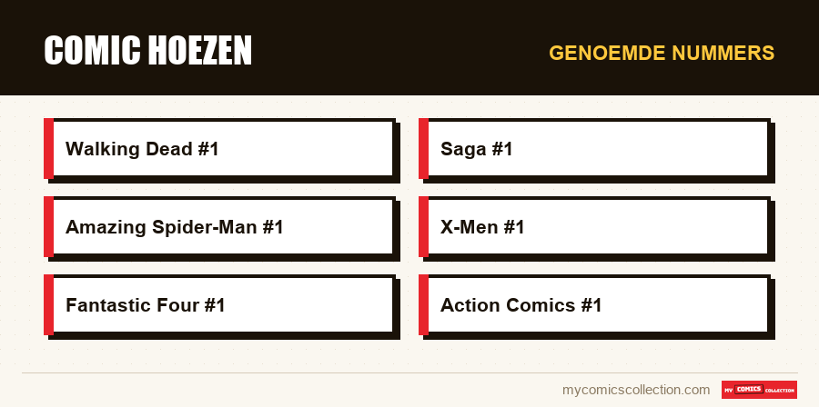 Genoemde nummers : Comic hoezen