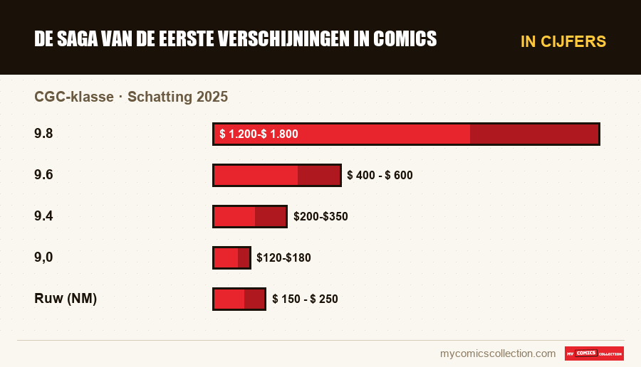 In cijfers : De Saga van de Eerste Verschijningen in Comics, Schatting 2025