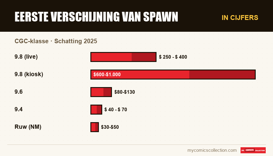In cijfers : Eerste verschijning van Spawn, Schatting 2025
