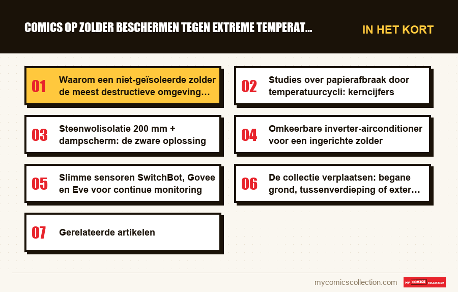 In het kort : Comics op zolder beschermen tegen extreme temperaturen
