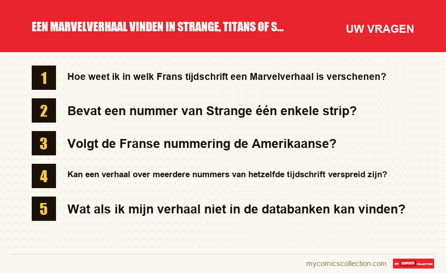 Een Marvelverhaal vinden in Strange, Titans of Spidey: de veelgestelde vragen die dit artikel beantwoordt