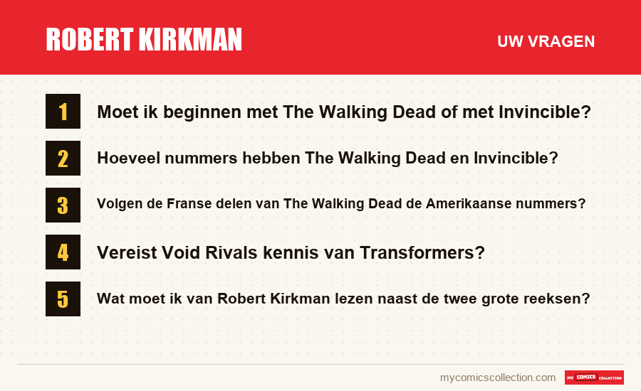 Robert Kirkman: de veelgestelde vragen die dit artikel beantwoordt