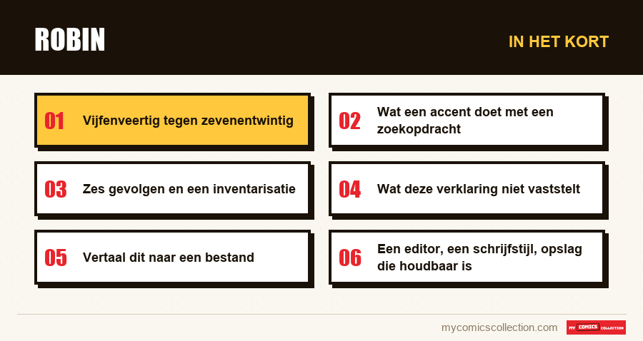 In het kort : Robin