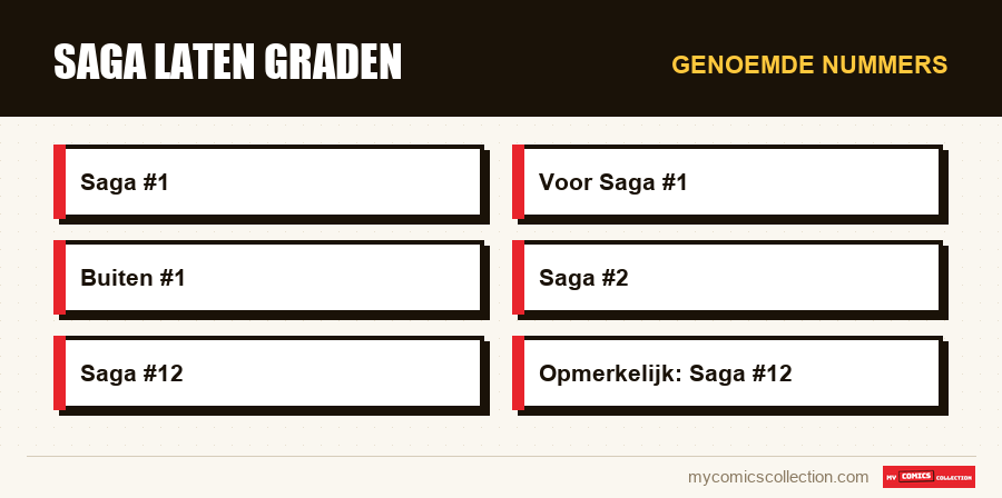 Genoemde nummers : Saga laten graden