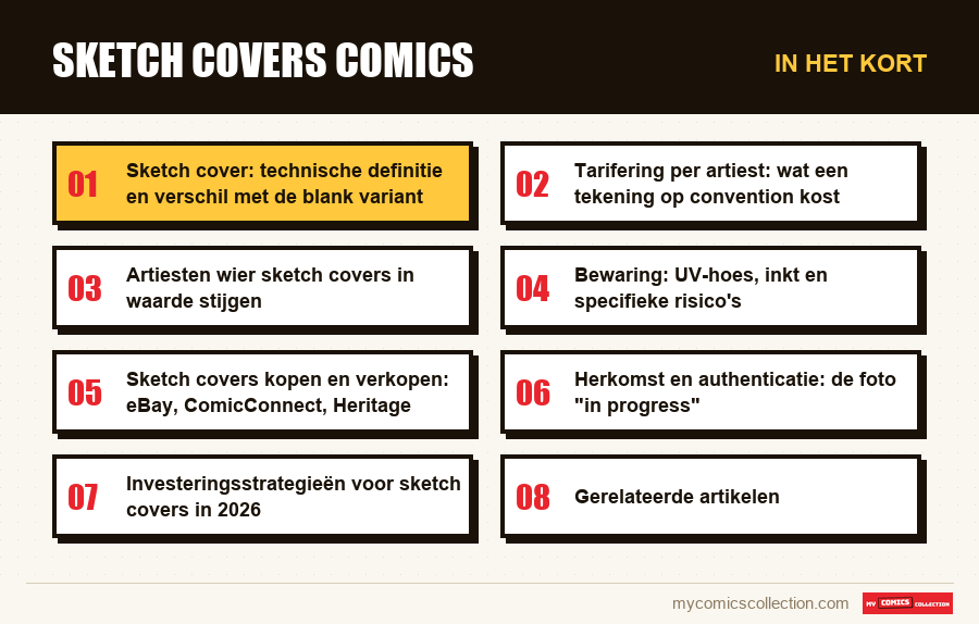 In het kort : Sketch covers comics