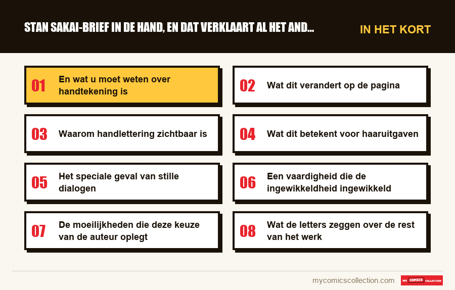 In het kort : Stan Sakai-brief in de hand, en dat verklaart al het andere