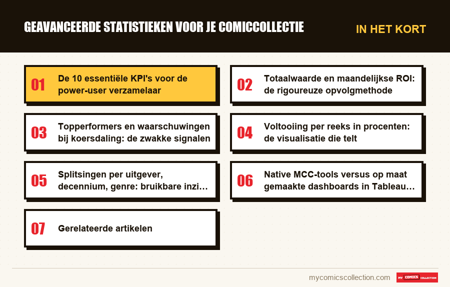 In het kort : Geavanceerde statistieken voor je comiccollectie