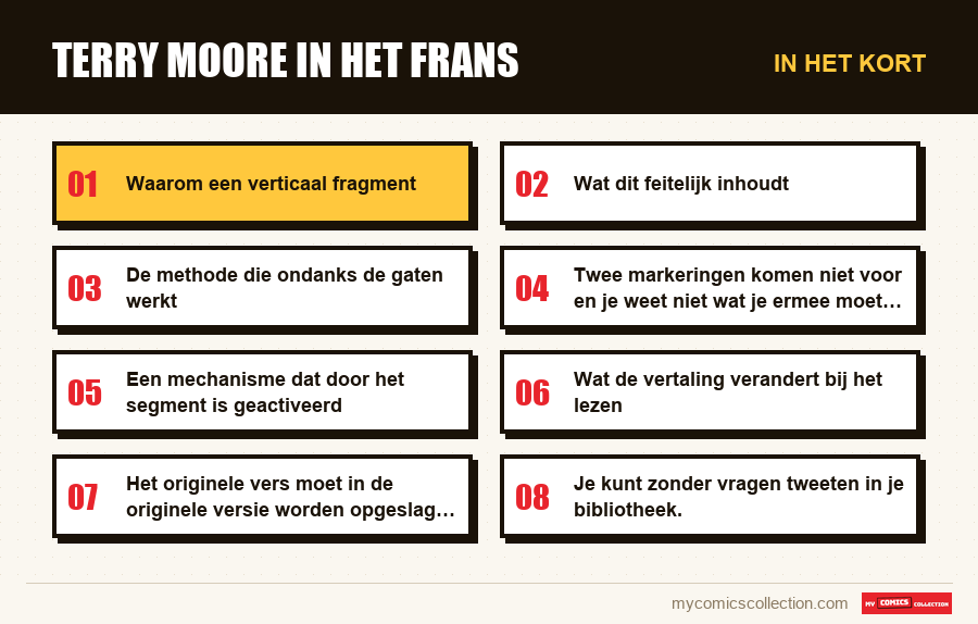 In het kort : Terry Moore in het Frans