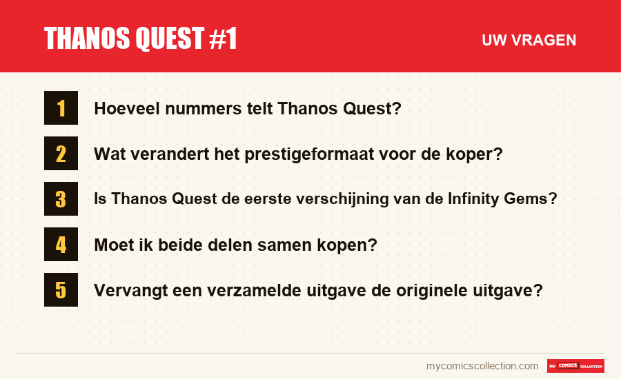 Thanos Quest #1: de veelgestelde vragen die dit artikel beantwoordt