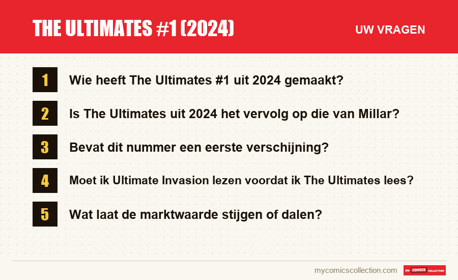The Ultimates #1 (2024): de veelgestelde vragen die dit artikel beantwoordt