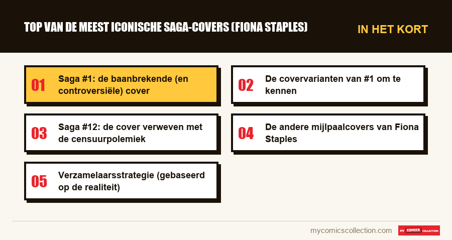 In het kort : Top van de meest iconische Saga-covers (Fiona Staples)