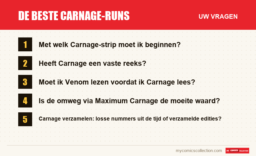 De beste Carnage-runs: de veelgestelde vragen die dit artikel beantwoordt
