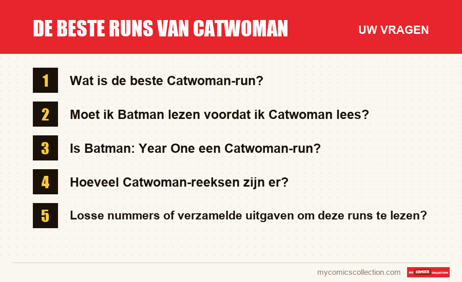 De beste runs van Catwoman: de veelgestelde vragen die dit artikel beantwoordt