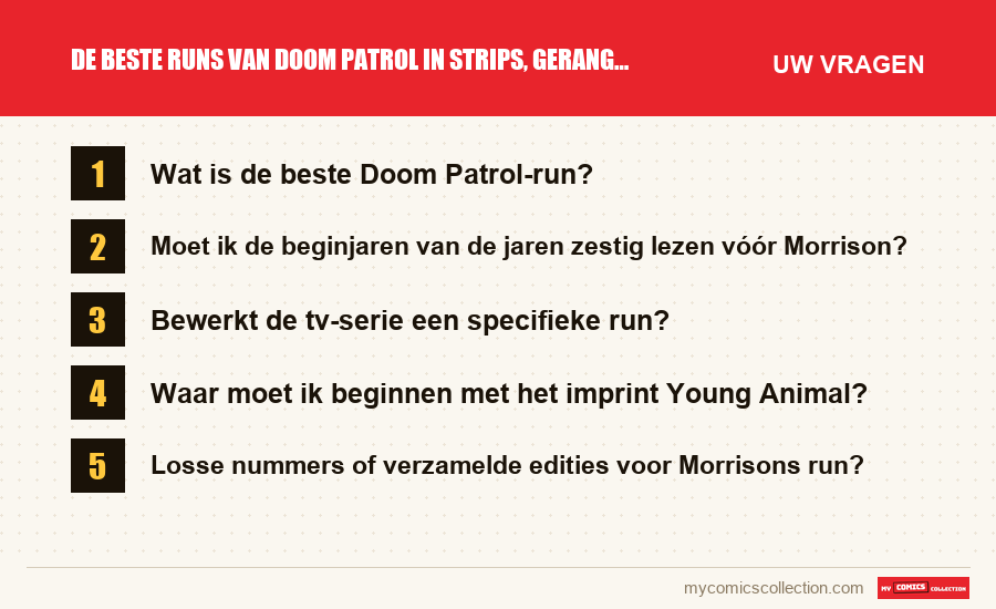 De beste runs van Doom Patrol in strips, gerangschikt: de veelgestelde vragen die dit artikel beantwoordt