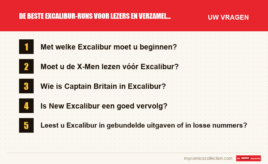 De beste Excalibur-runs voor lezers en verzamelaars: de veelgestelde vragen die dit artikel beantwoordt