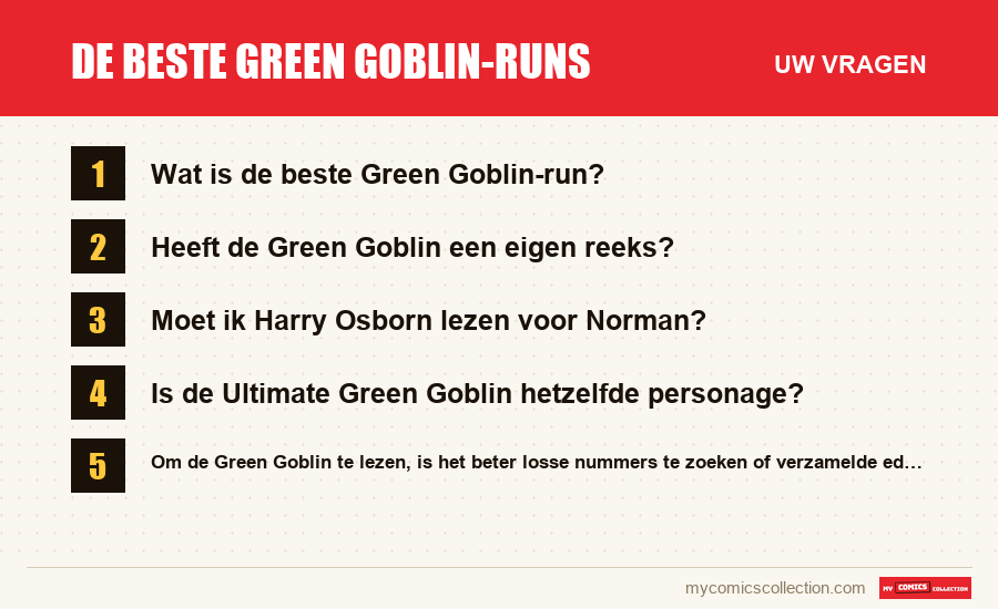 De beste Green Goblin-runs: de veelgestelde vragen die dit artikel beantwoordt