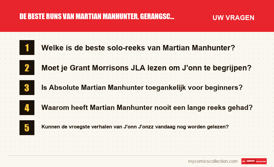 De beste runs van Martian Manhunter, gerangschikt: de veelgestelde vragen die dit artikel beantwoordt